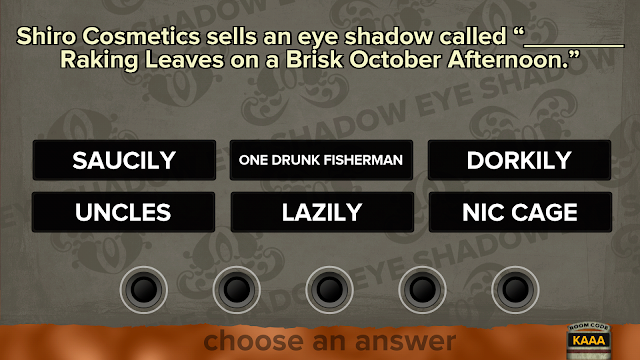 Example of Fibbage prompts and answers