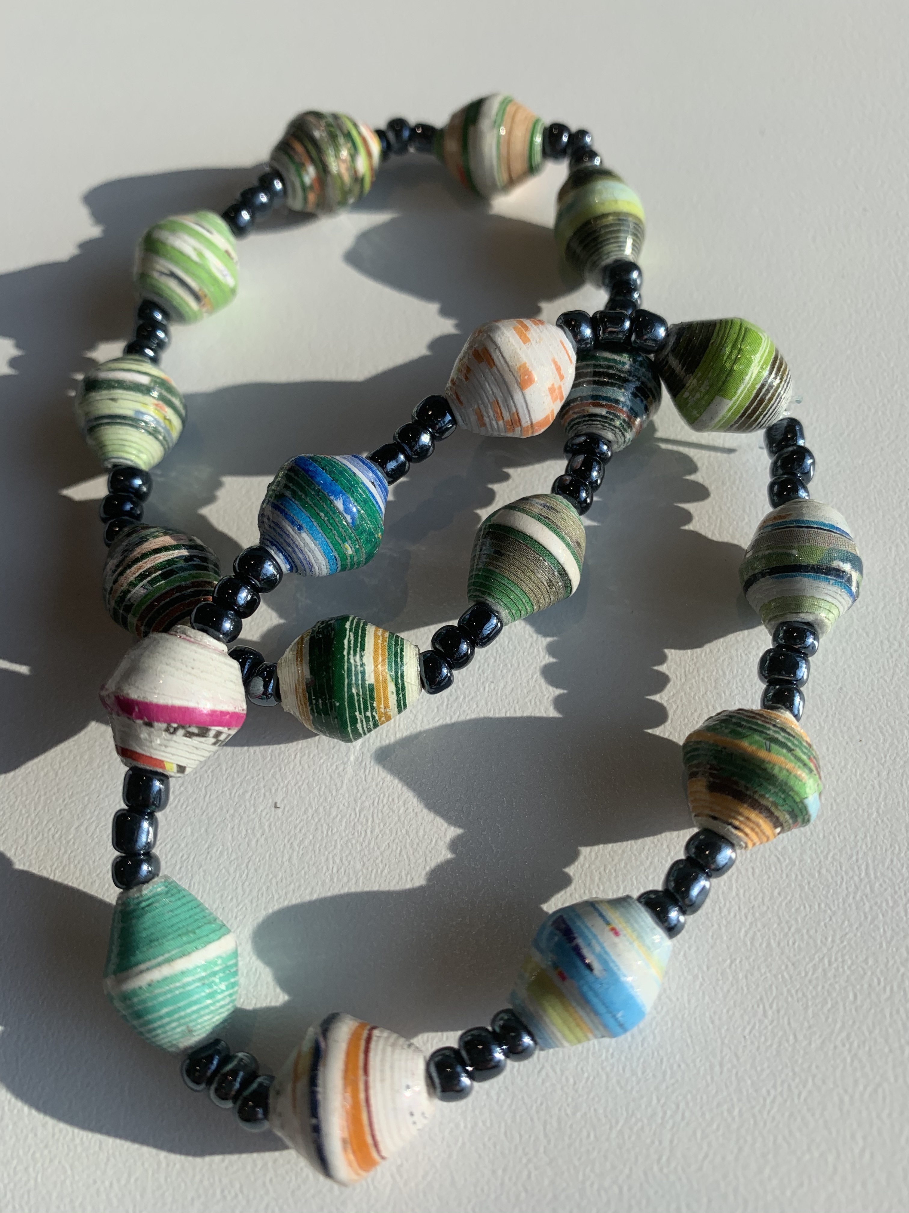 Bracelets made of paper beads