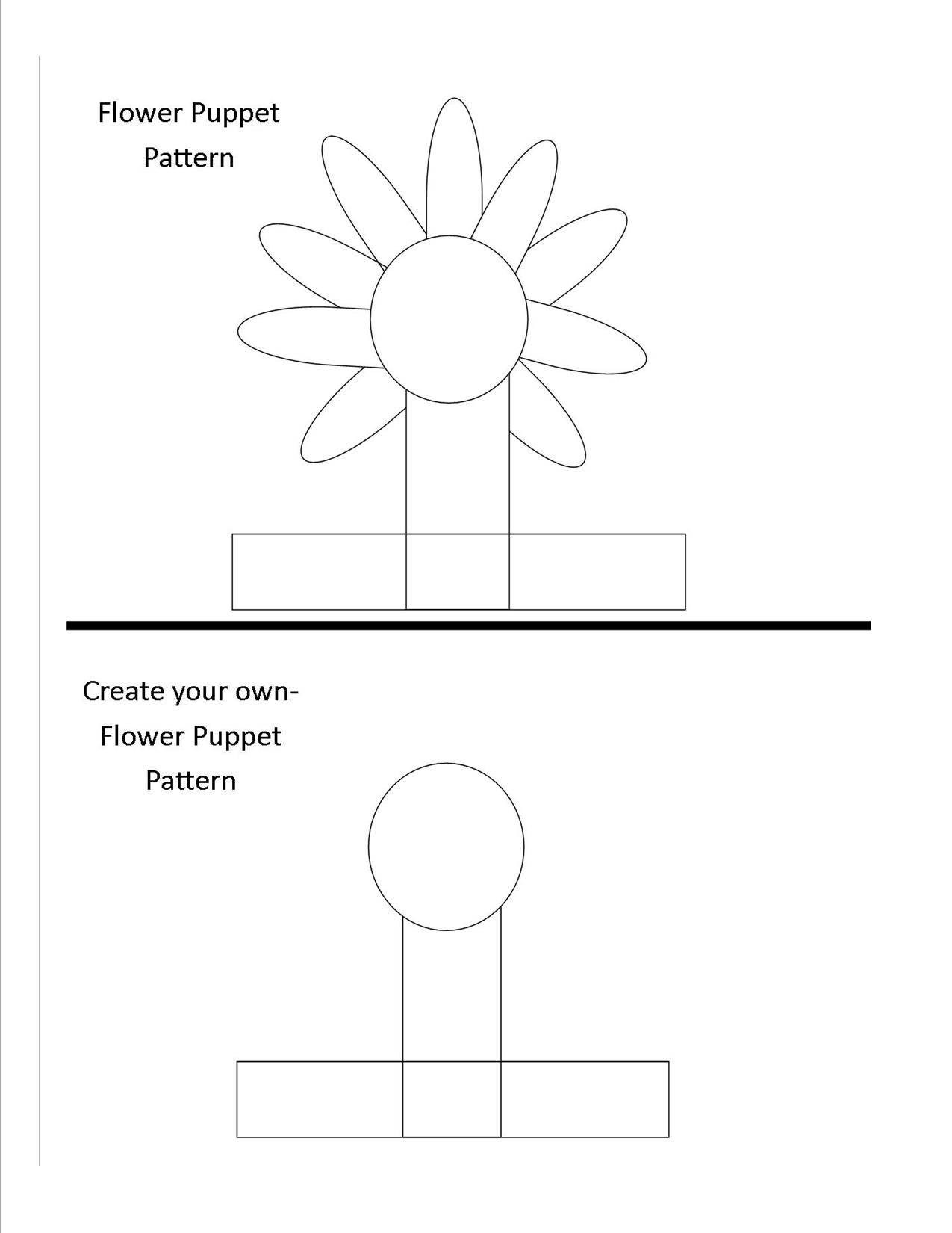 Flower Puppet Pattern directions