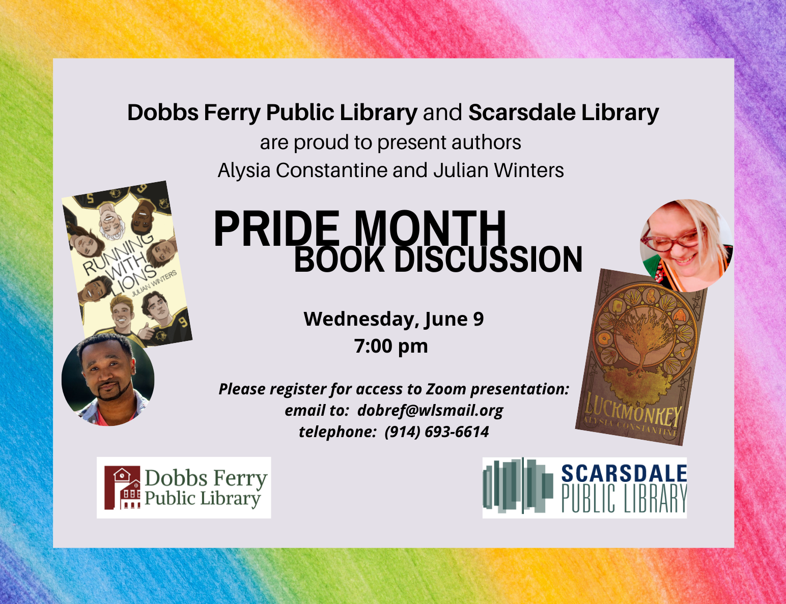 flyer for pride month book discussion