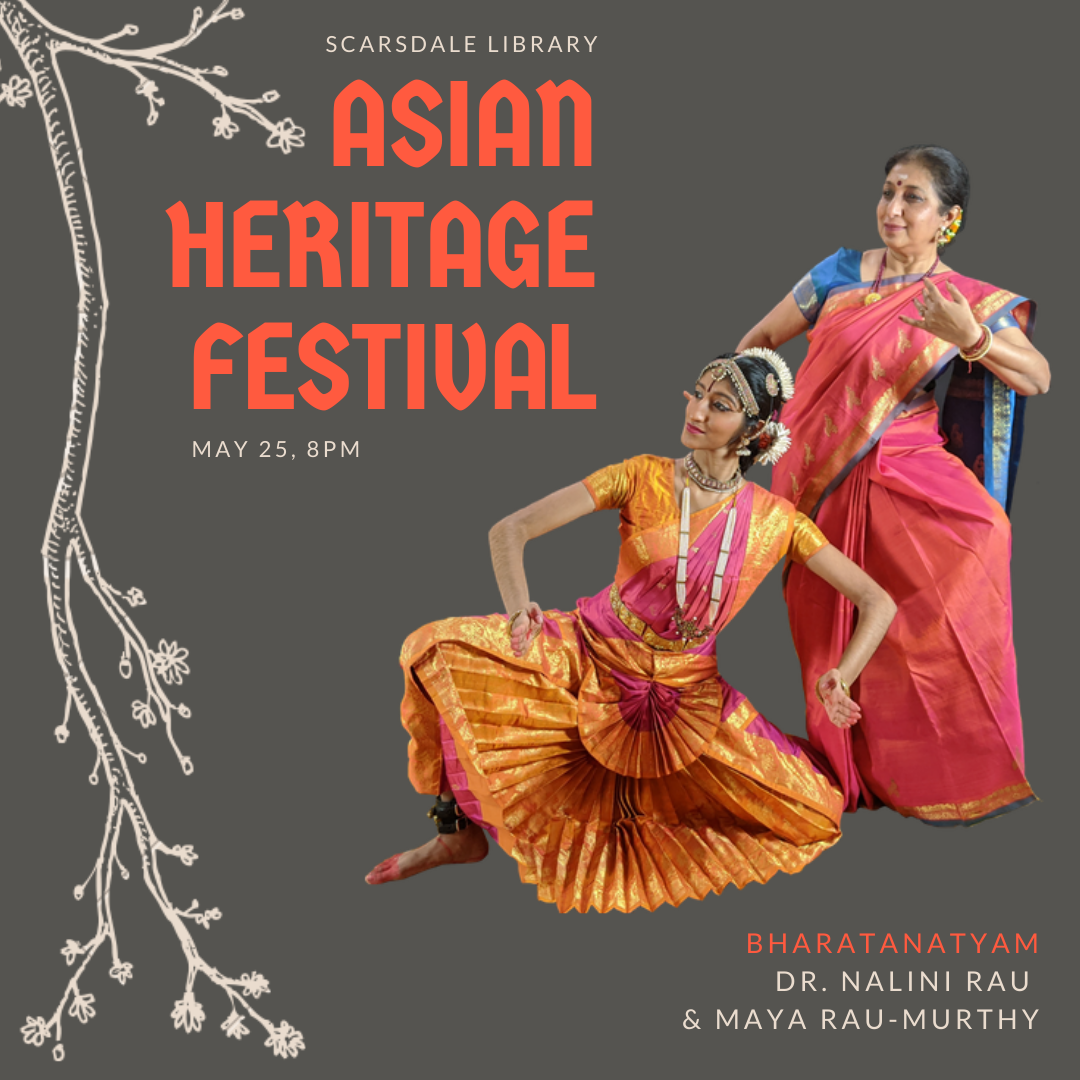 Promotional flyer with photos of Bharatanatyam dancers