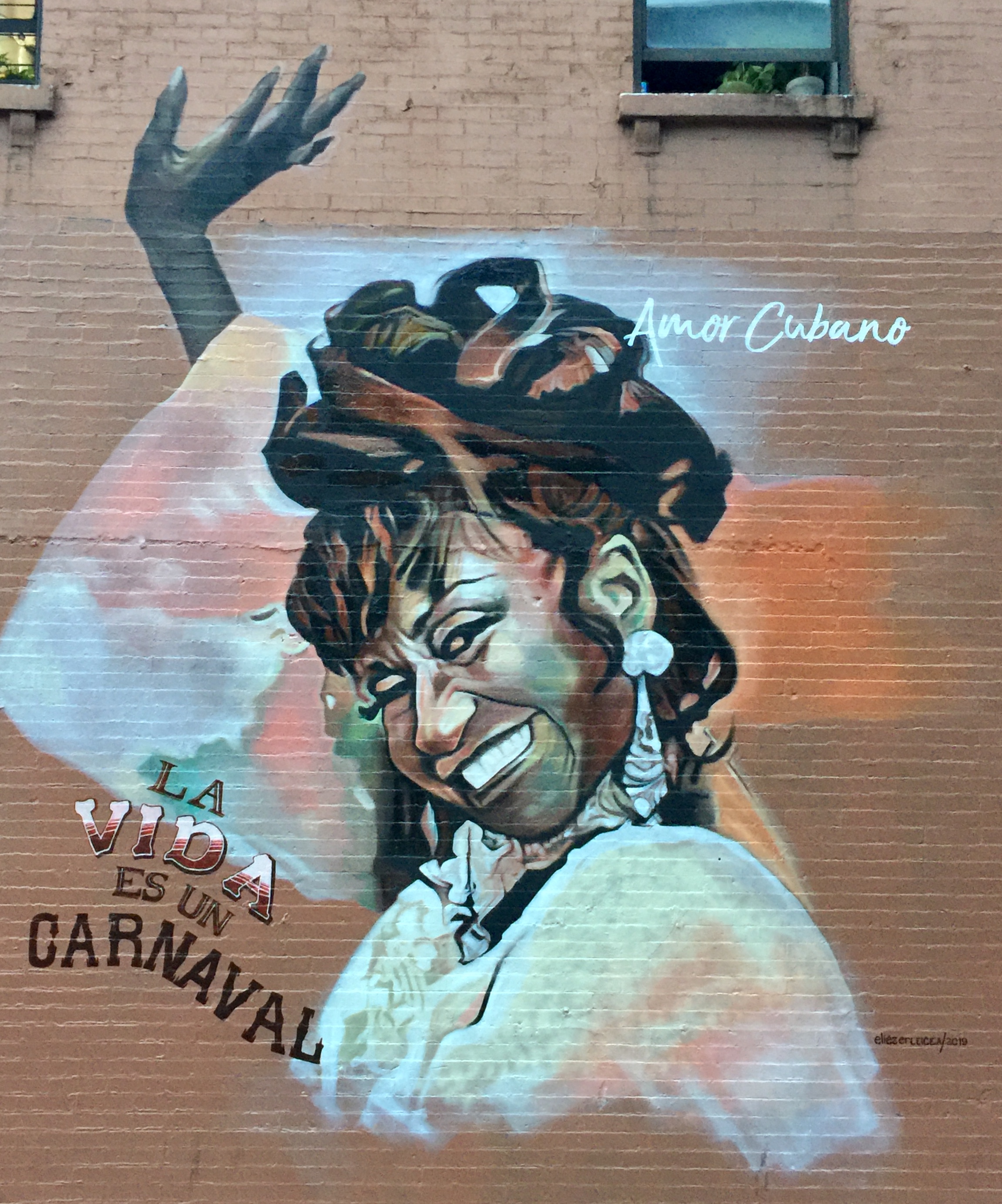 Mural image of Celia Cruz