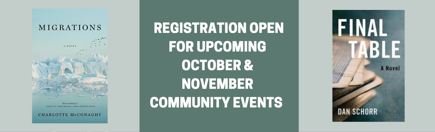Registration open for Upcoming October & November Community Events