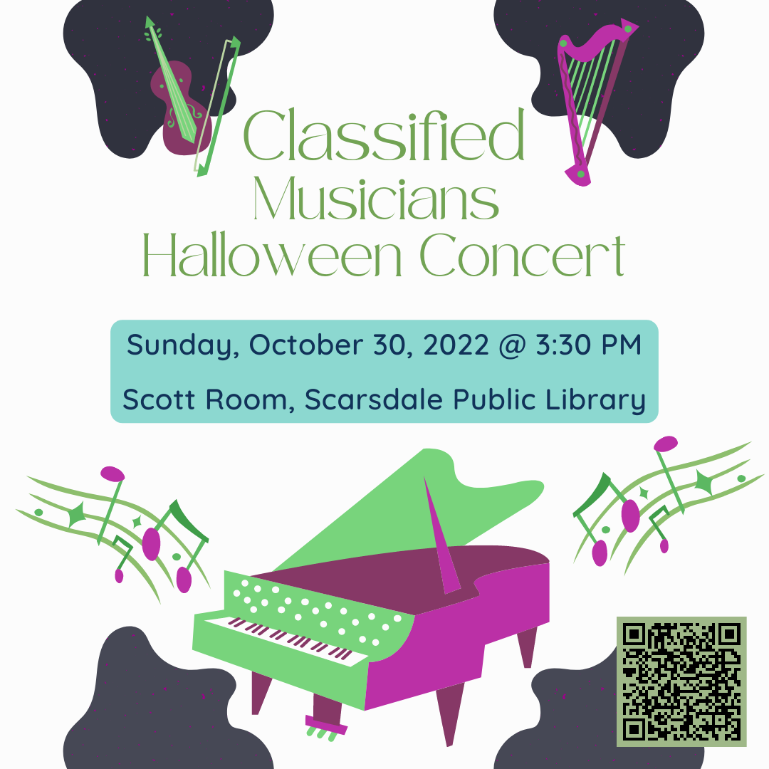 Classified Musicians Chamber Music Concert, Sunday, October 30 at 3:30 PM in the Scott Room