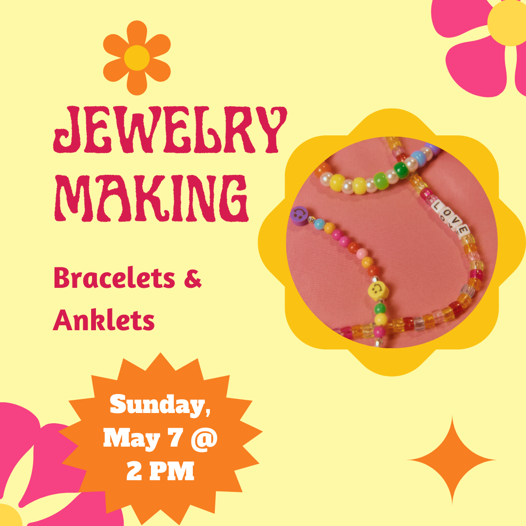 Jewelry making on Sunday, May 7 at Scarsdale Public Library