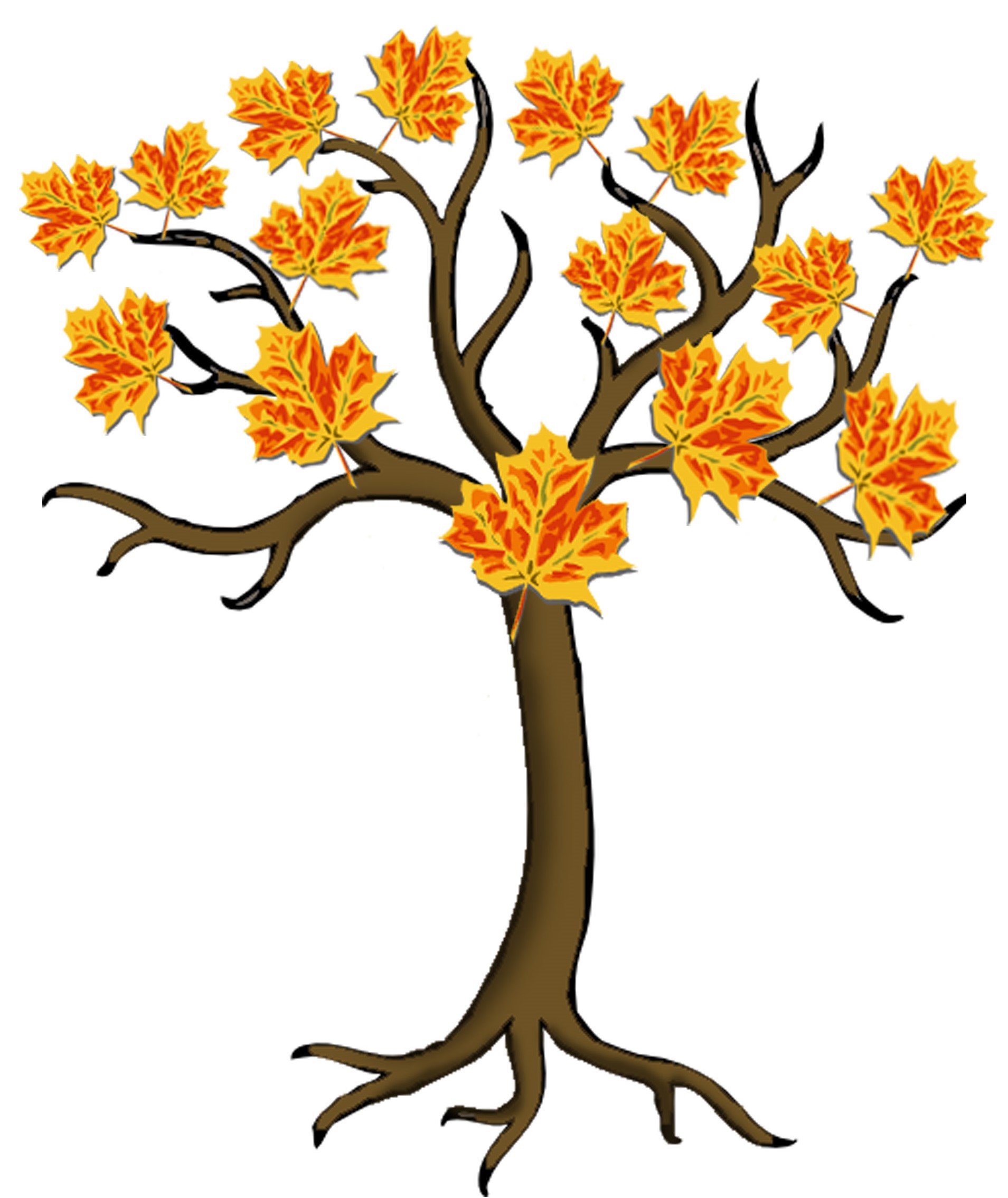 Painted family tree with yellow flowers