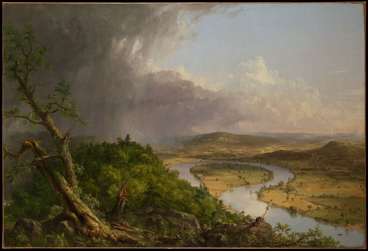 Thomas Cole's 1836 painting View from Mount Holyoke, Northampton, Massachusetts, after a Thunderstorm—The Oxbow