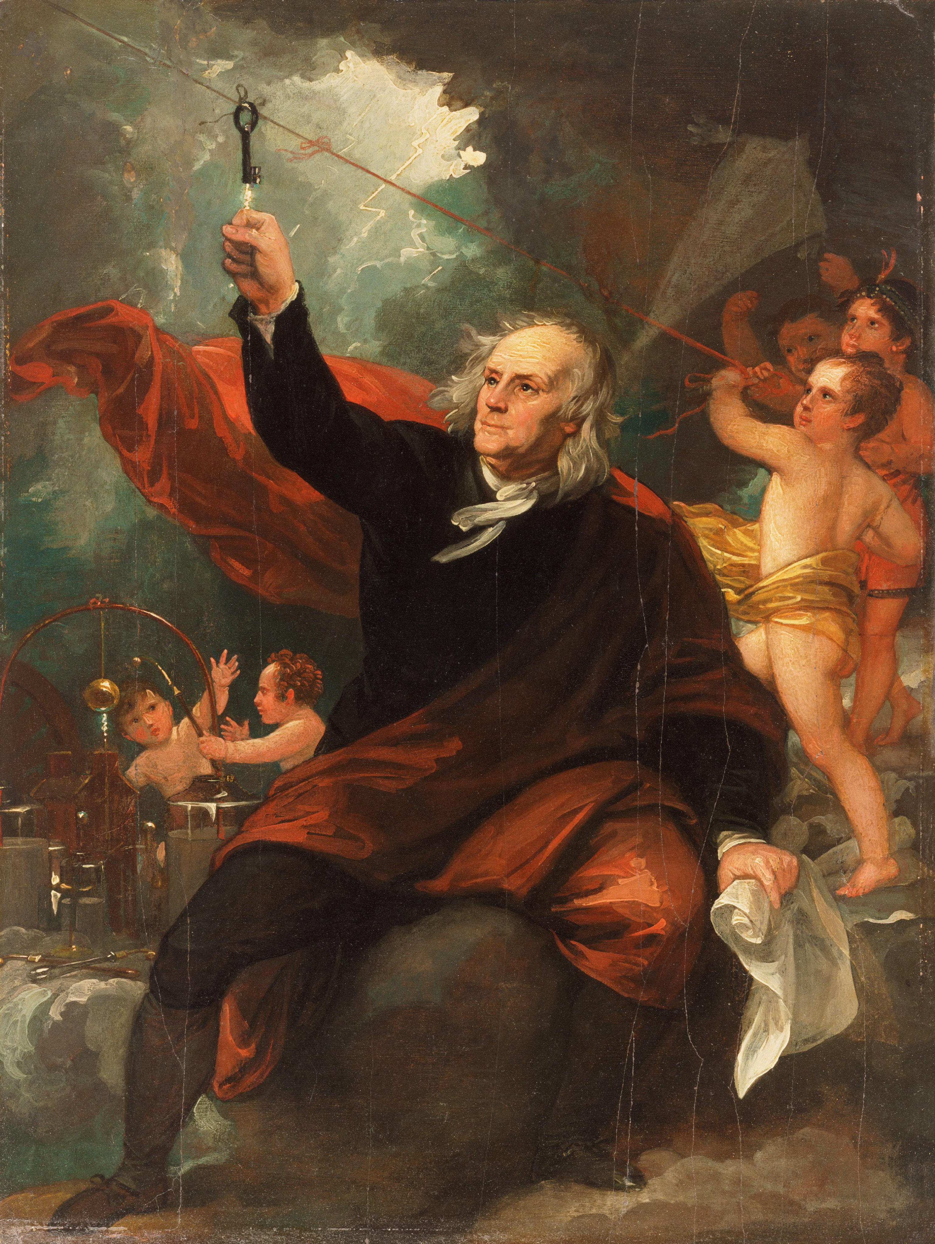 Benjamin West portrait of Benjamin Franklin