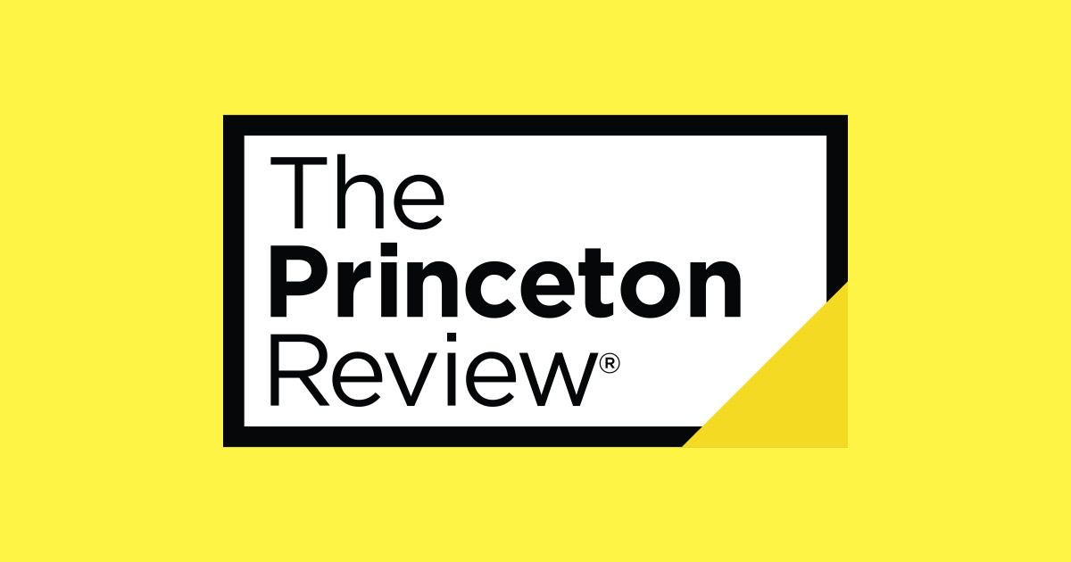 The Princeton Review logo: bright yellow background with bold black print on white "The Princeton Review"