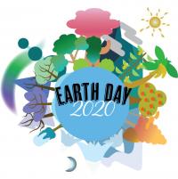 Earth Day 2020 graphic designed by April Mendez