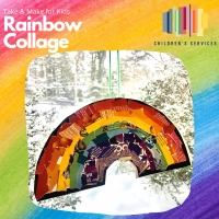 a magazine collage rainbow