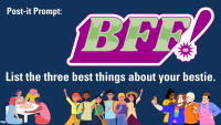 picture of groups of teens with the term BFF in large letters