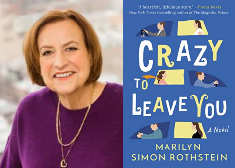 Marilyn Simon Rothstein with the cover of Crazy to Leave You