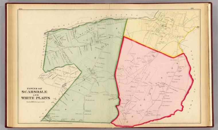 Map - Towns of Scarsdale and White Plains, 1881Map - Towns of Scarsdale and White Plains, 188