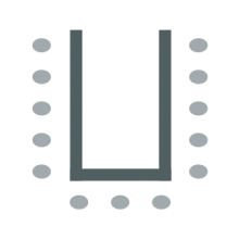 U-shape room setup icon showing tables placed in U-shape